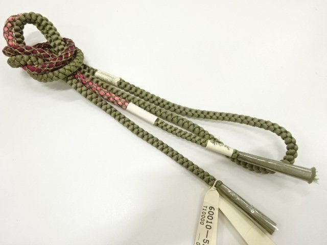 JAPANESE KIMONO / UNUSED HAND-TIED OBIJIME